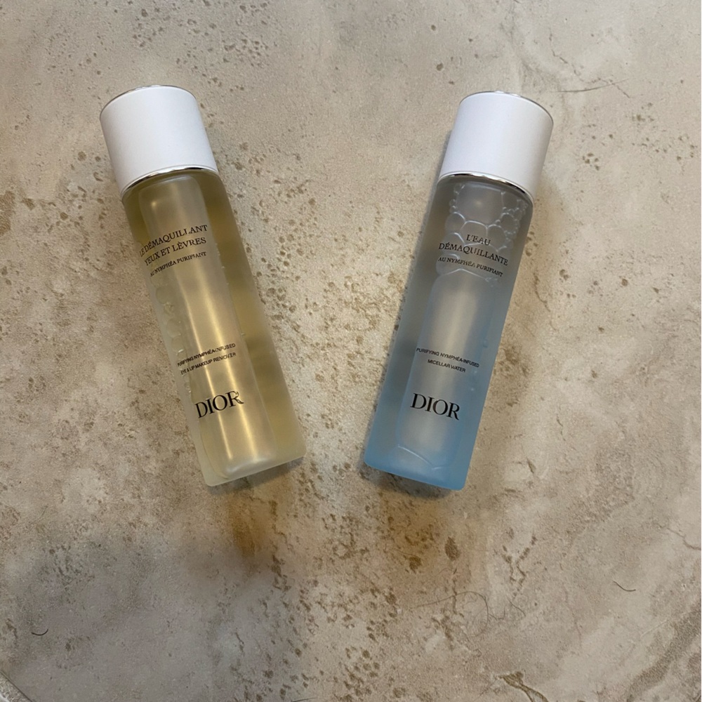 Dior eye makeup remover and micellar water